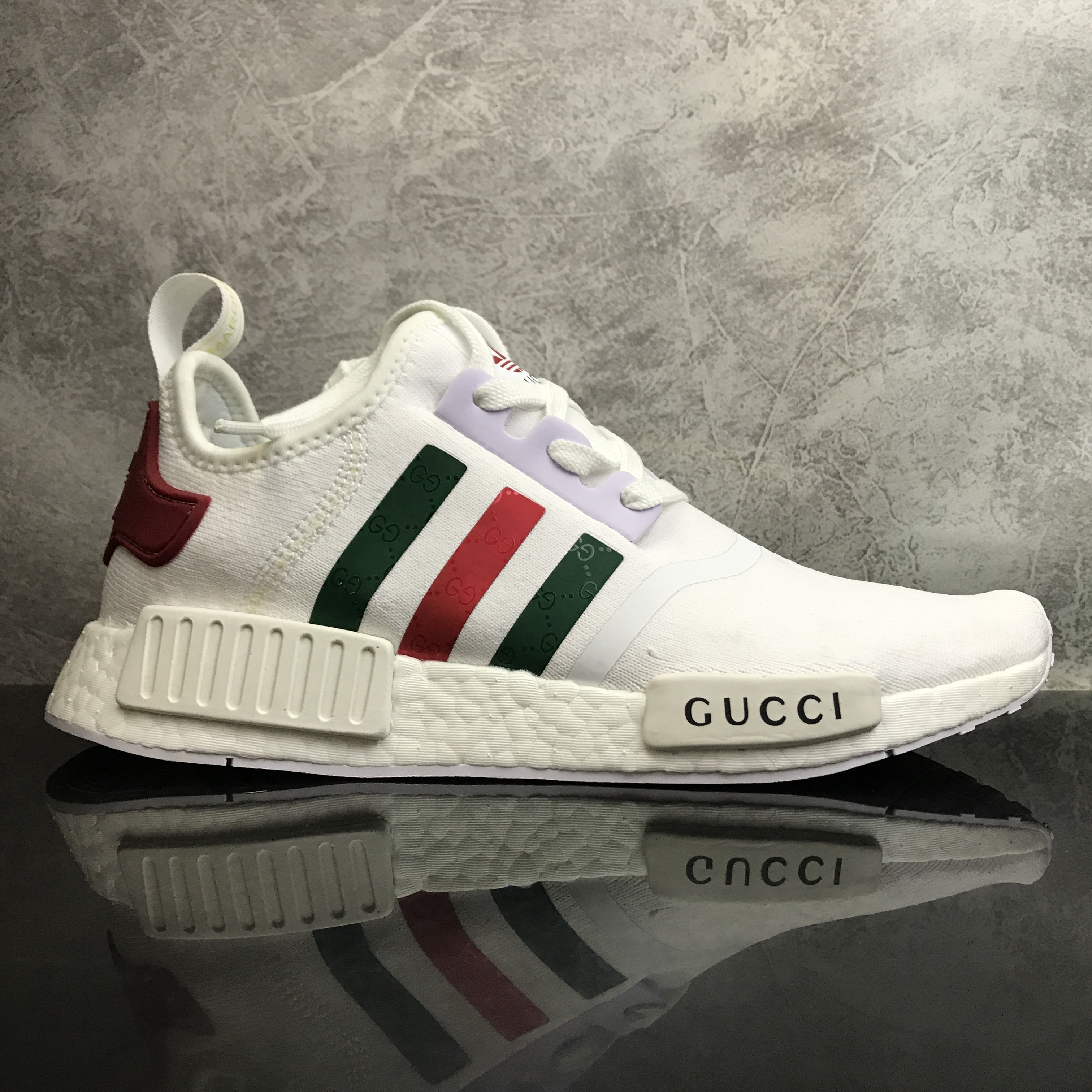 2017 Best Replica Gucci x Adidas NMD R1 Beige from kickonfires